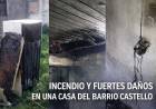 Un incendio doméstico generó importantes daños en una vivienda del barrio Castello de Mercedes
