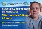 Solicitan colaboración para dar con el paradero de una mujer en Mercedes