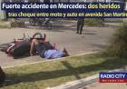 Accidente en Mercedes: dos heridos tras choque entre moto y auto en avenida San Martín  Un grave accidente de trá