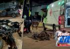 Mercedes: Violento choque entre una moto y una camioneta dejó dos heridos de gravedad