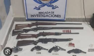 Incautan armas de fuego y cartuchos y detinen a una persona