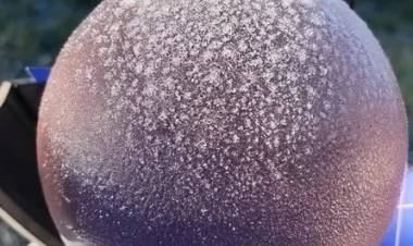 Sorpresa en Mercedes: Un heliofanógrafo se congeló por las bajas temperaturas