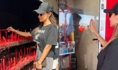 Lourdes Sánchez    visito el santuario del Gauchito Gil