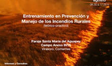 Jornada De Capacitación Entrenamiento En Prevención Y Manejo De Los Incendios Rurales