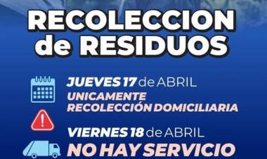 Mercedes : Recolección de residuos en Semana Santa 