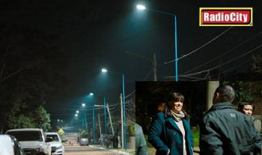 Mercedes : Inauguraron nueva iluminación en calle Aromito 