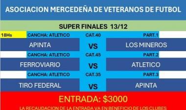 Mercedes : Se disputan las Súper Finales del fútbol de veteranos en la cancha de Atlético