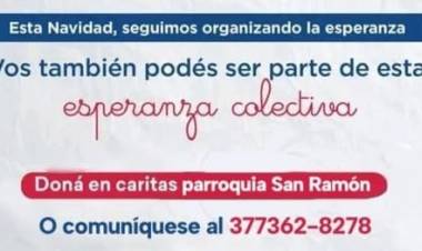Navidad solidaria: Cáritas San Ramón impulsa una campaña de ayuda en Mercedes