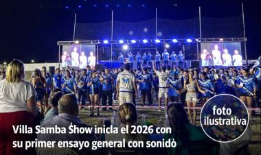 Mercedes : Villa Samba Show inicia el 2026 con su primer ensayo general con sonido
