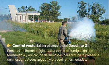 Mercedes ; Bromatología refuerza el control de mosquitos en el predio del Gauchito Gil