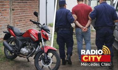 Mercedes: recuperaron una motocicleta robada y detuvieron a un hombre