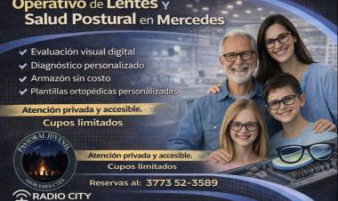 Operativo de lentes y salud postural en Mercedes