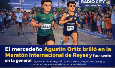 El mercedeño Agustín Ortiz brilló en la Maratón Internacional de Reyes y fue sexto en la general
