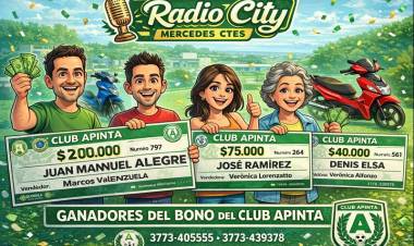 Club Apinta: ganadores de la primera cuota del Bono Contribución