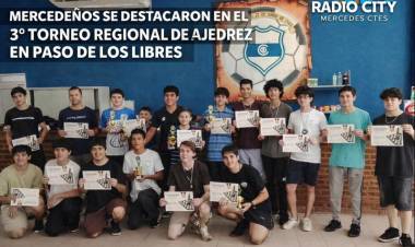 Mercedeños se destacaron en el 3° Torneo Regional de Ajedrez en Paso de los Libres