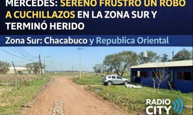 Mercedes: sereno frustró un robo a cuchillazos en la zona sur y terminó herido