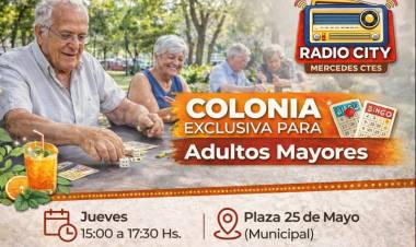 Mercedes: lanzan colonia exclusiva para adultos mayores en Plaza 25 de Mayo