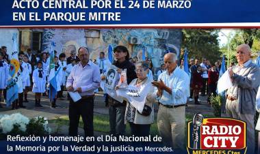 Memoria viva en Mercedes: emotivo acto por el 24 de marzo en el Parque Mitre