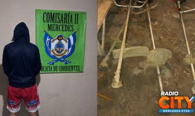 MERCEDES: Terminó con un detenido tras allanamiento por robo en el Club Taragüí