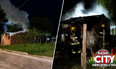 Mercedes: una familia perdió su vivienda en barrio Matadero
