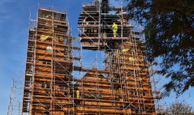Mercedes: avanzan lentamente los trabajos de restauración en la Iglesia Parroquial