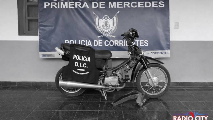 Mercedes: esclarecen el robo de una motocicleta tras un operativo de la Comisaría Primera