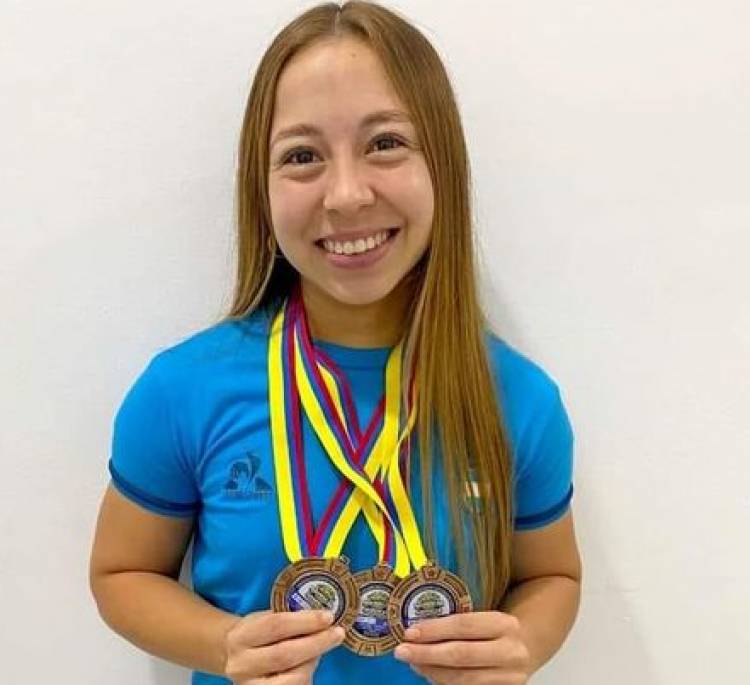 La mercedeña Agustina Álvarez consiguió TRIPLE medalla