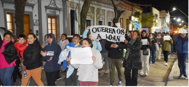 Mercedes marcho en las calles para pedir por la aparición de Loan