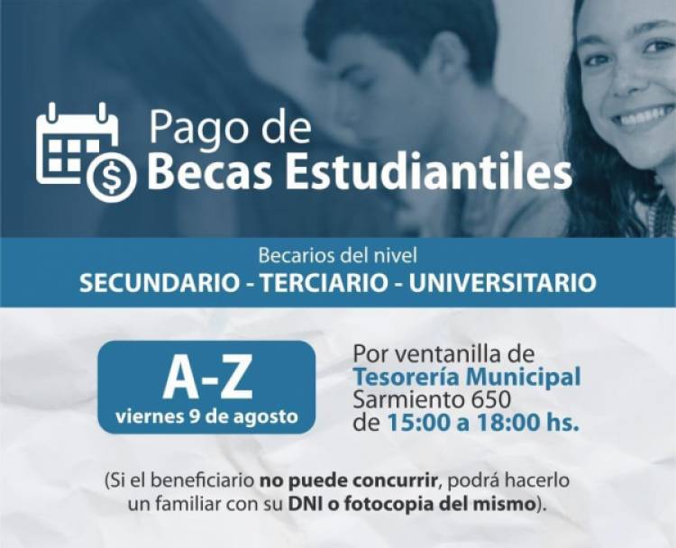 Hoy viernes pagan las Becas del Concejo Deliberante 