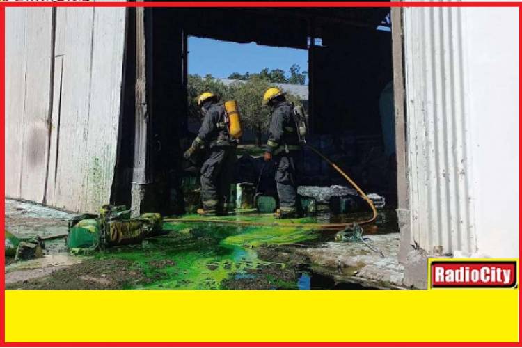 Mercedes : Incendio en un depósito de fertilizantes y herbicidas