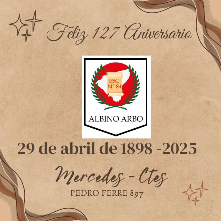 Mercedes : La Escuela N° 84 "Albino Arbo" celebra su 127° aniversario