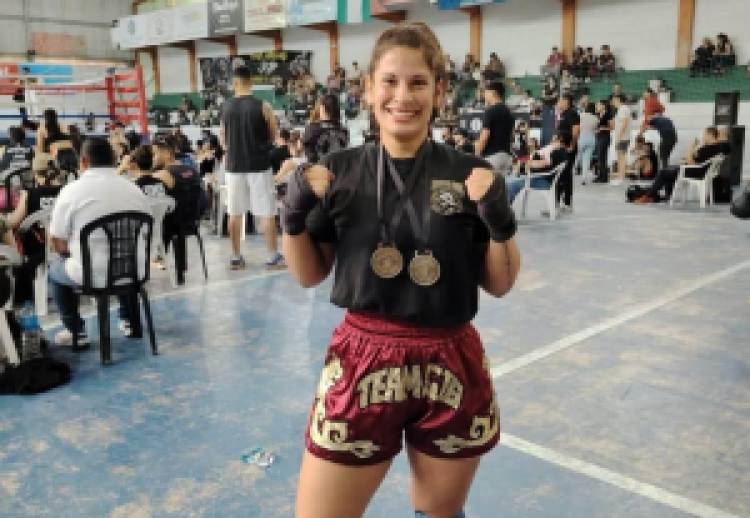 La mercedeña  Yamila Fernández sumó doble medalla en Stallions Fighters