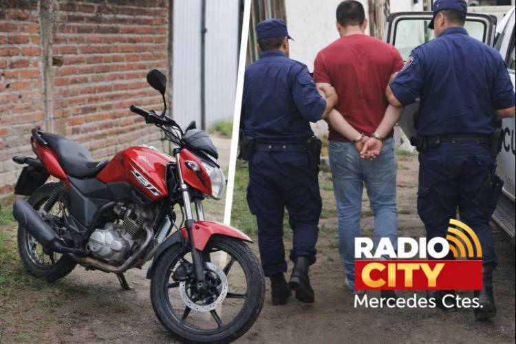 Mercedes: recuperaron una motocicleta robada y detuvieron a un hombre
