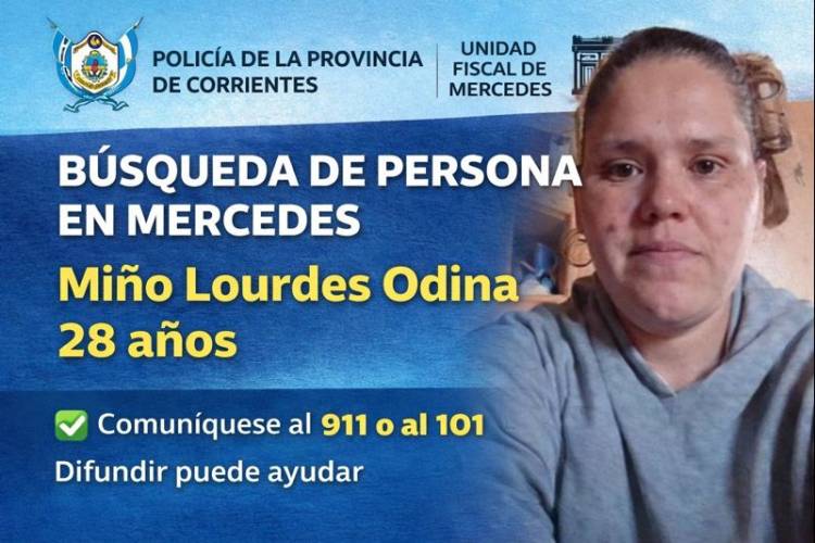 Solicitan colaboración para dar con el paradero de una mujer en Mercedes