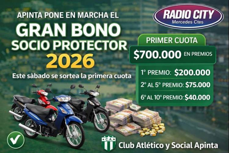 Mercedes : Apinta pone en marcha el Gran Bono Socio Protector 2026
