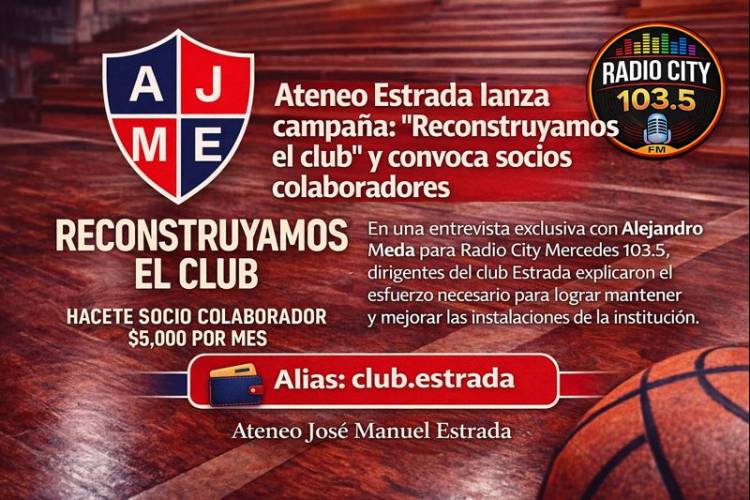 El Ateneo José Manuel Estrada lanzó un llamado a socios para sostener y reconstruir el club