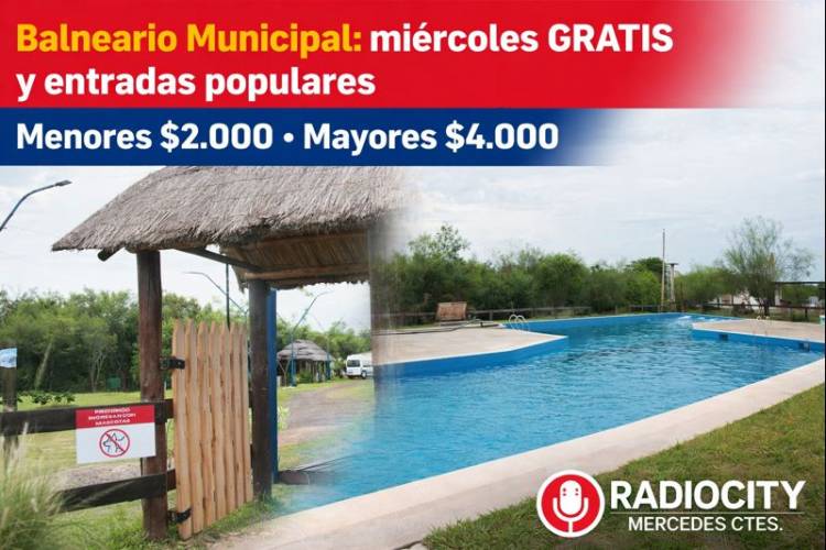 Mercedes : Entradas accesibles en el Balneario: miércoles gratis