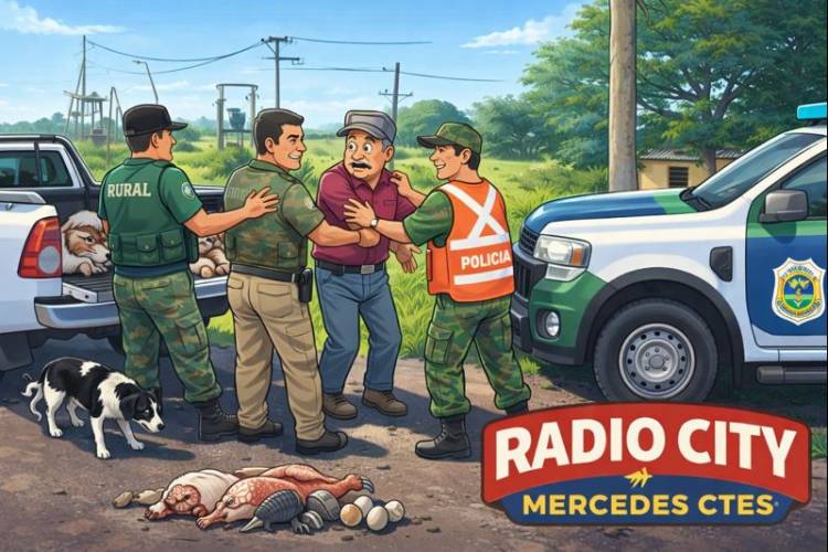 Tres personas fueron aprehendidas por abigeato y caza ilegal en un control rural en Mercedes