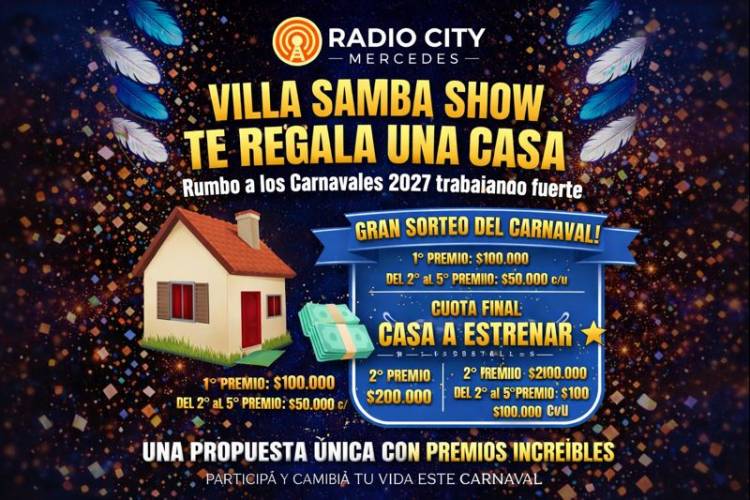 Villa Samba Show sortea una casa y trabaja fuerte rumbo a los Carnavales 2027