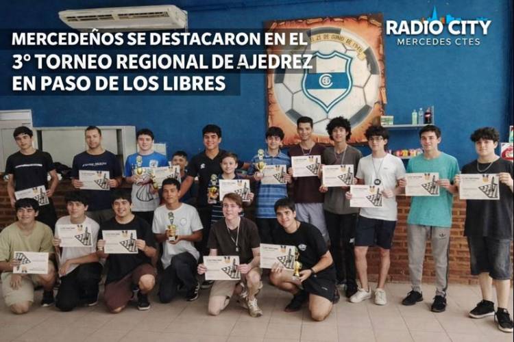Mercedeños se destacaron en el 3° Torneo Regional de Ajedrez en Paso de los Libres