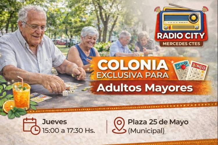 Mercedes: lanzan colonia exclusiva para adultos mayores en Plaza 25 de Mayo