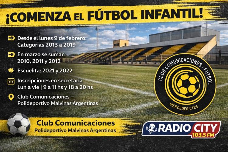 Mercedes : Comienza el Fútbol Infantil en el Club Comunicaciones