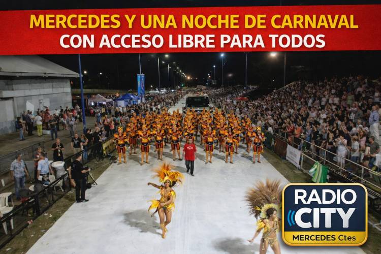 Mercedes: fiesta popular con acceso gratis en el sambódromo MIguel Cemborain