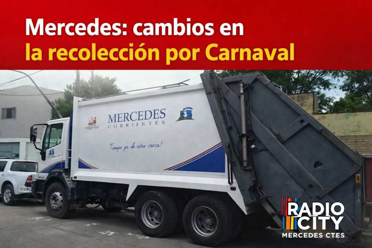 Feriado de Carnaval en Mercedes: así funcionará la recolección de residuos