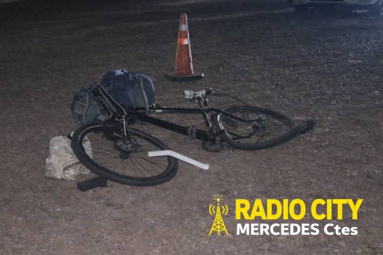 Mercedes: ciclista terminó en terapia tras ser embestido en Ruta 123