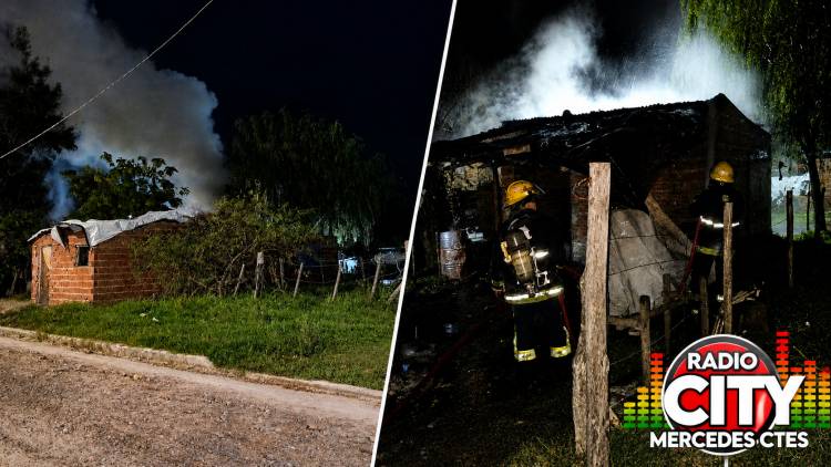 Mercedes: una familia perdió su vivienda en barrio Matadero