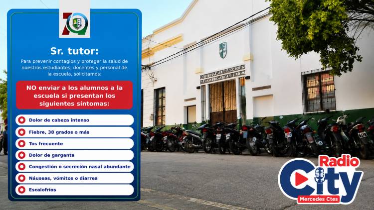 Mercedes: La UPM solicita a las familias no enviar alumnos con síntomas de enfermedad
