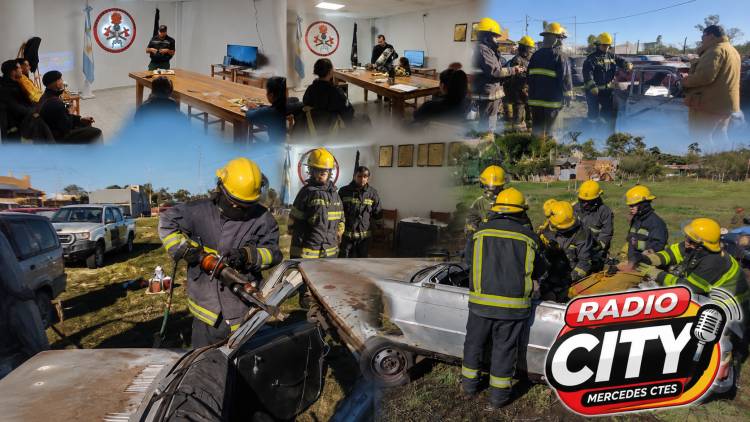 Mercedes: Bomberos Voluntarios realizaron una capacitación junto a integrantes del cuartel de Colonia Carlos Pellegrini
