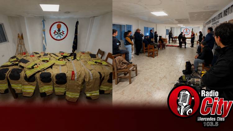 Mercedes: Bomberos Voluntarios reforzaron la capacitación de su personal y entregaron nuevo equipamiento