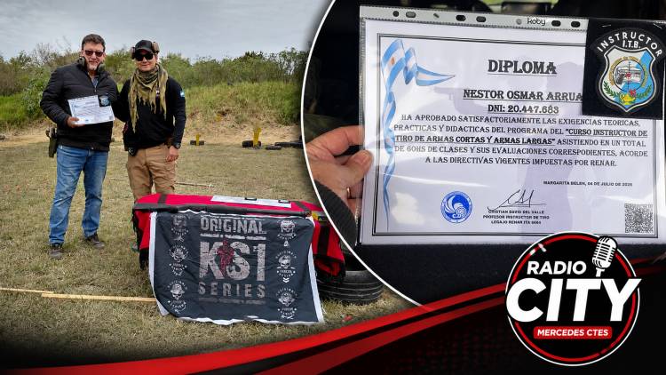 Néstor Arrúa se recibió de instructor de tiro y fortalece al Tiro Federal de Mercedes